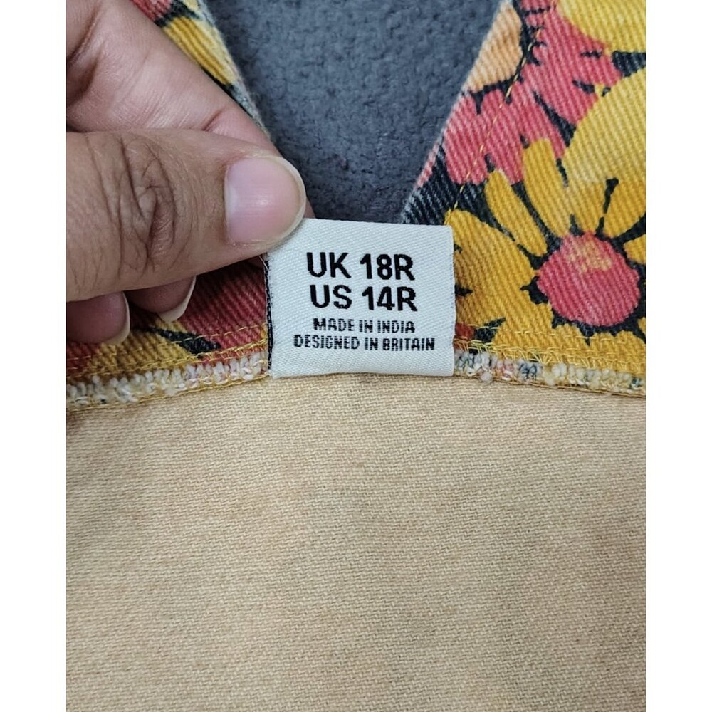 Lucy & Yak Overall Shortalls Women 18R "The Florian Print Easton" Organic Cotton - Picture 3 of 11